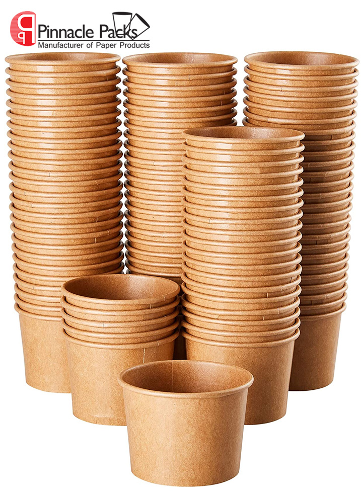 Hot Soup Paper Bowl With Paper Lid