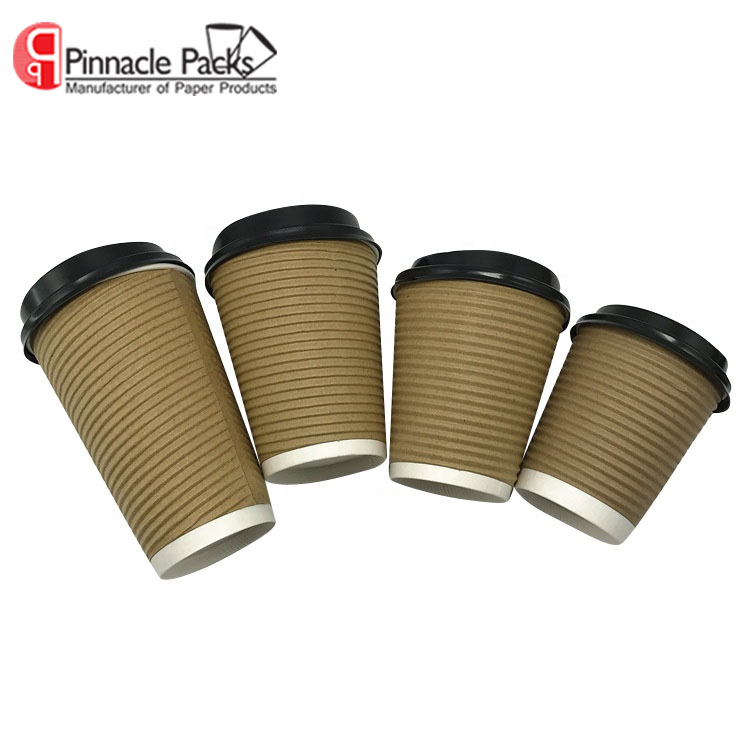 Disposable Hot Coffee Ripple Wall Paper Cup