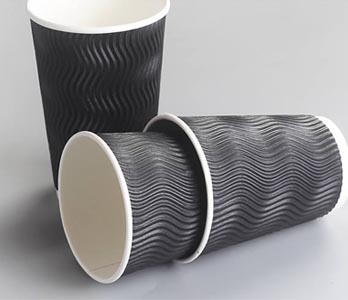 Disposable Hot Coffee Ripple Wall Paper Cup