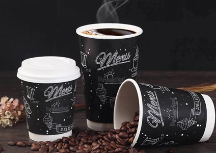 Customized Logo Printed Double Wall Paper Cup