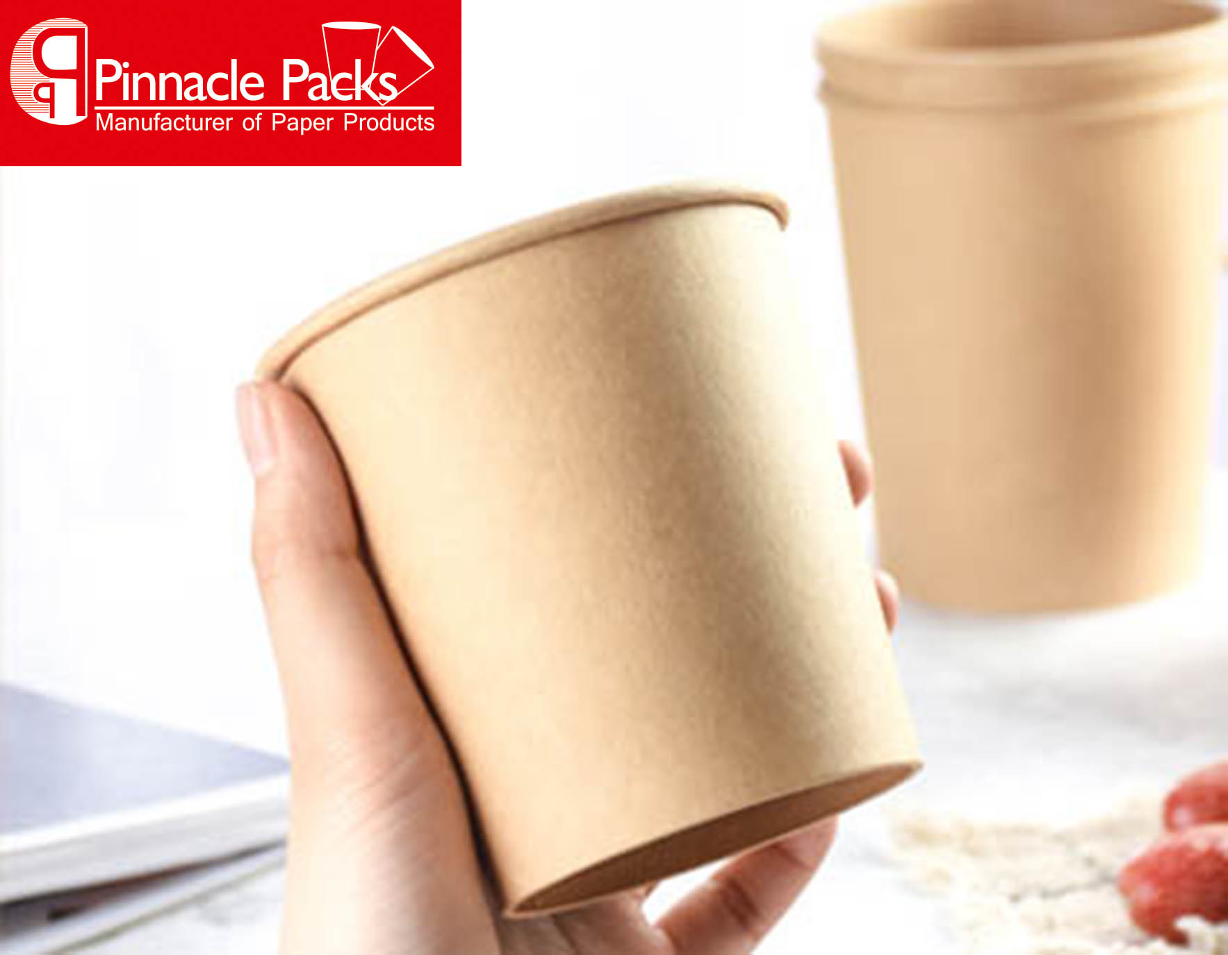 Kraft Paper Bowl With Paper Lid