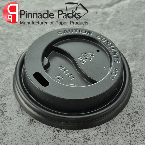 Disposable Paper Cup White Plastic Lid