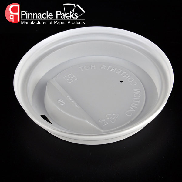 Disposable Paper Cup White Plastic Lid