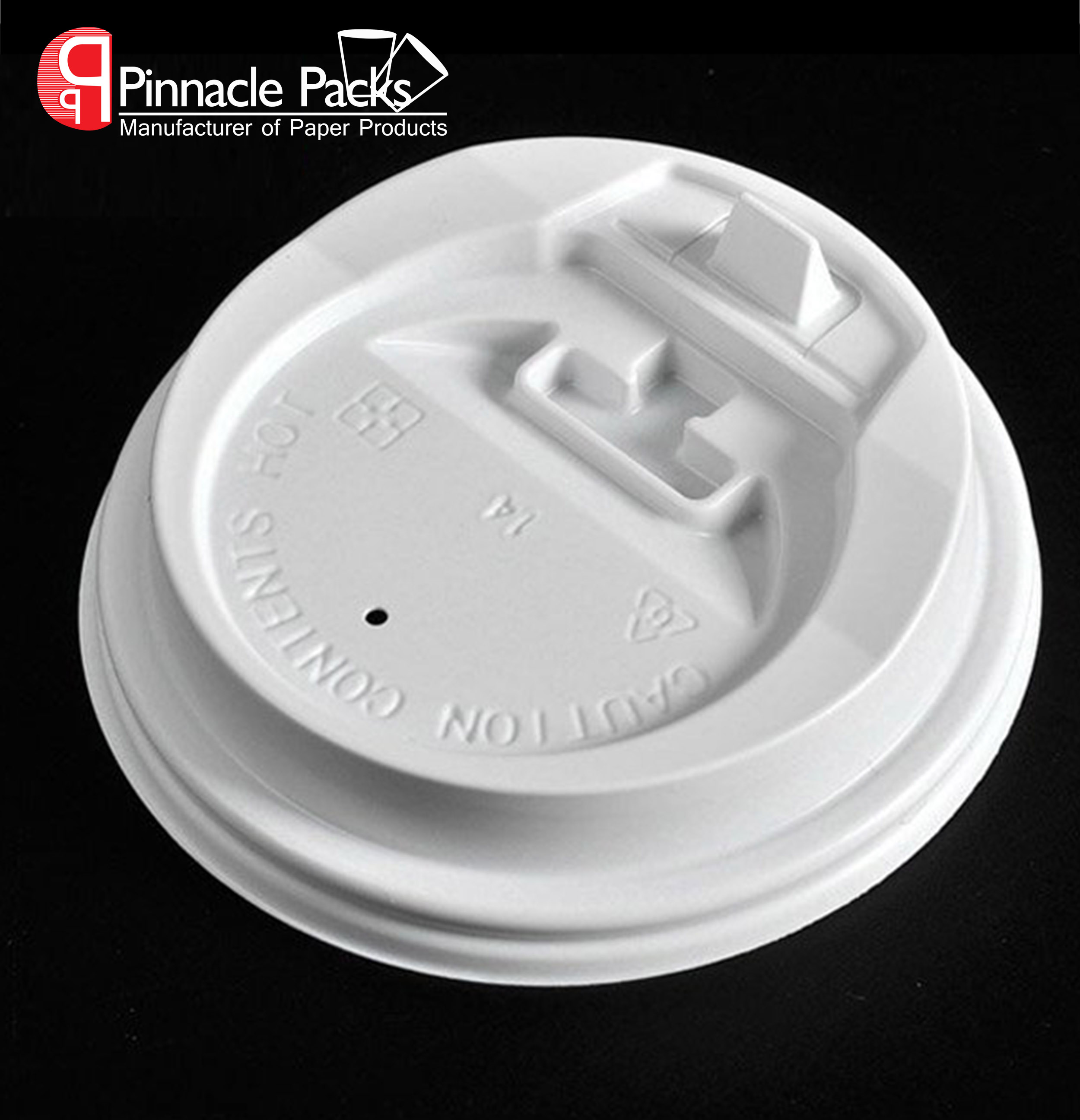 Disposable Paper Cup White Plastic Lid
