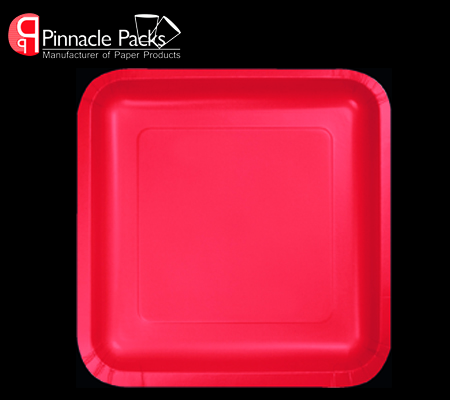 Square Disposable Design Paper Plate