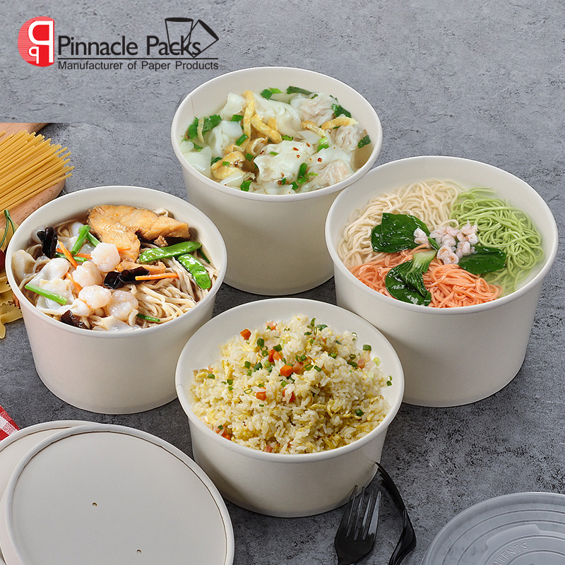 Hot Soup Paper Bowl With Paper Lid