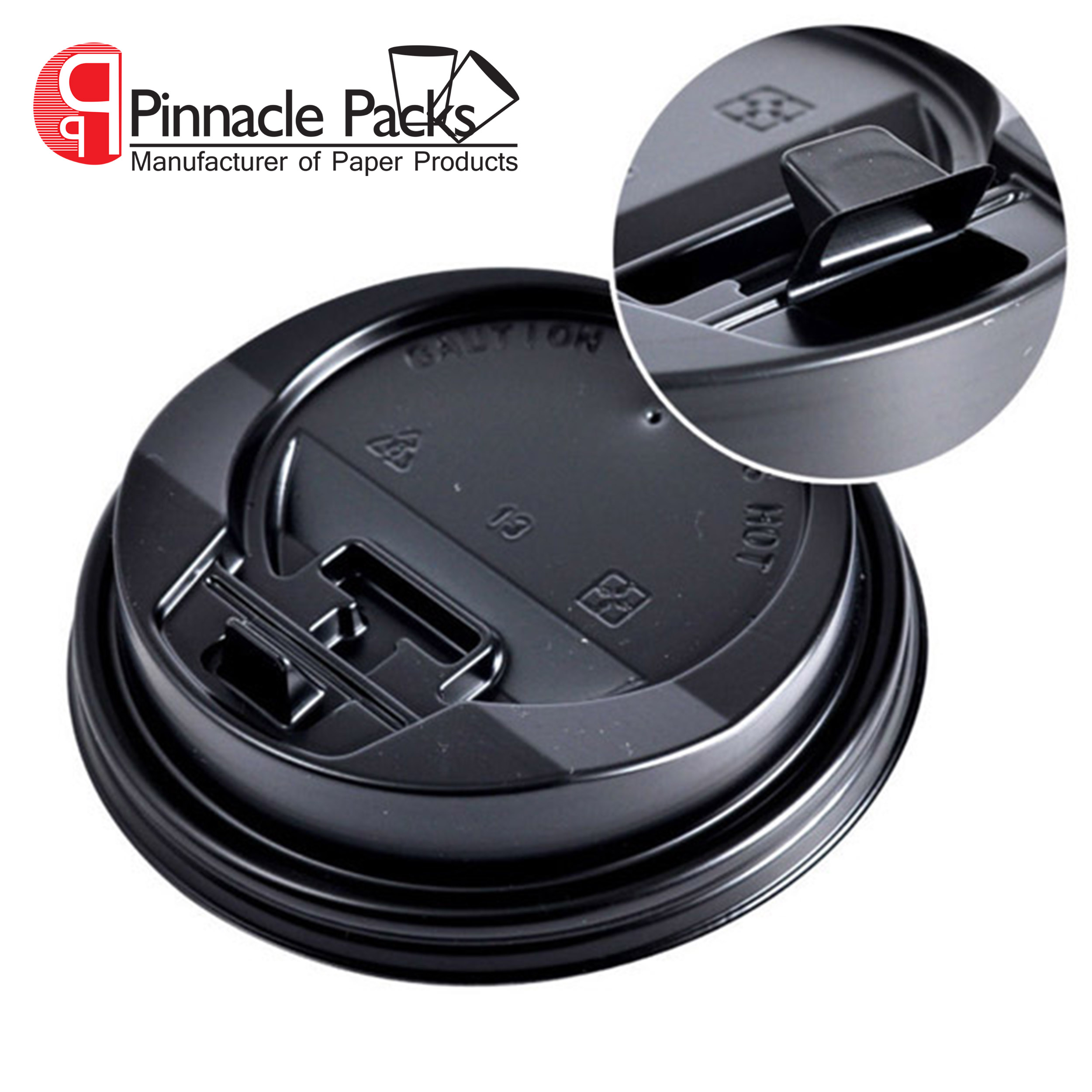 Disposable Paper Cup White Plastic Lid