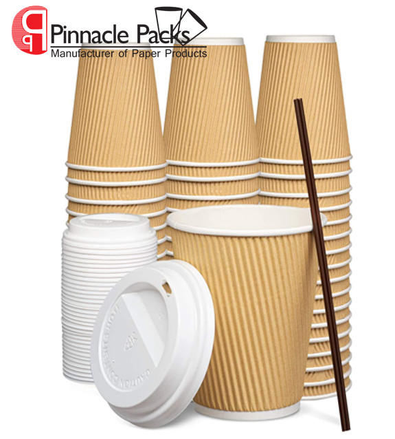 Hot Coffee/tea Disposable Ripple Wall Paper Cup