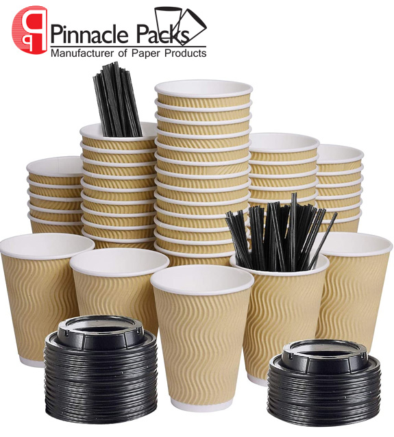Hot Coffee/tea Disposable Ripple Wall Paper Cup