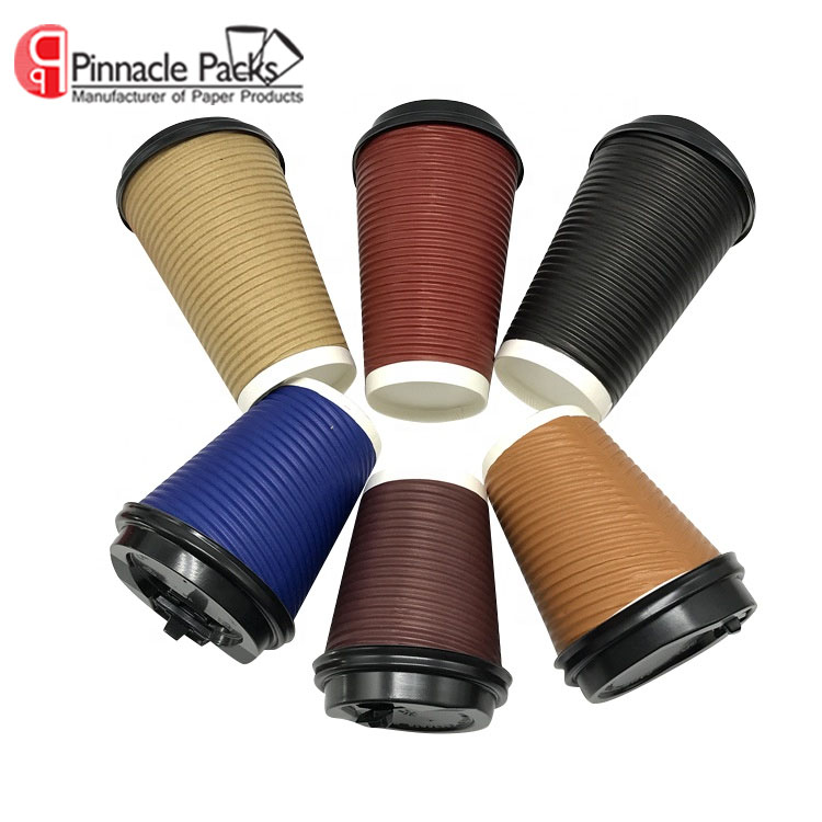 Disposable Hot Coffee Ripple Wall Paper Cup