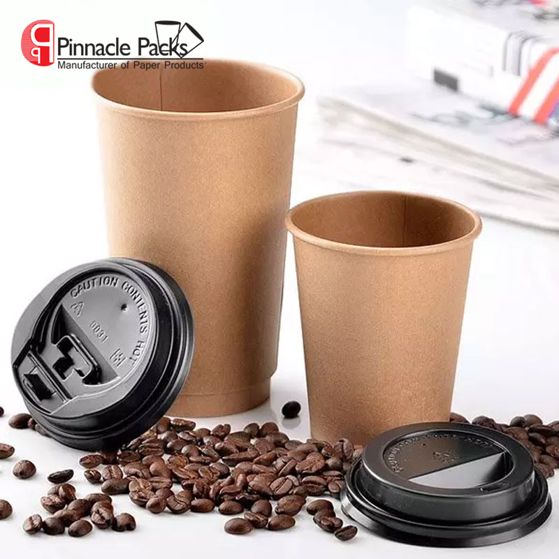 Single Wall Pure Kraft Coffee Paper Cup