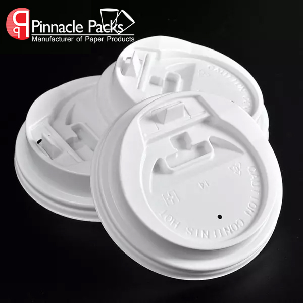 Disposable Paper Cup White Plastic Lid