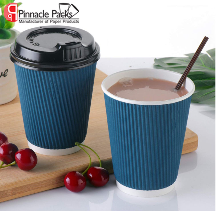 Disposable Hot Coffee Ripple Wall Paper Cup