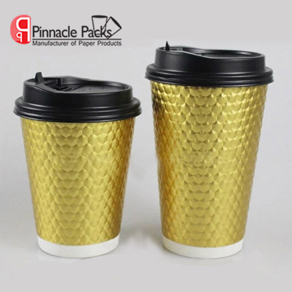 Embossing Golden Ripple Wall Paper Cup