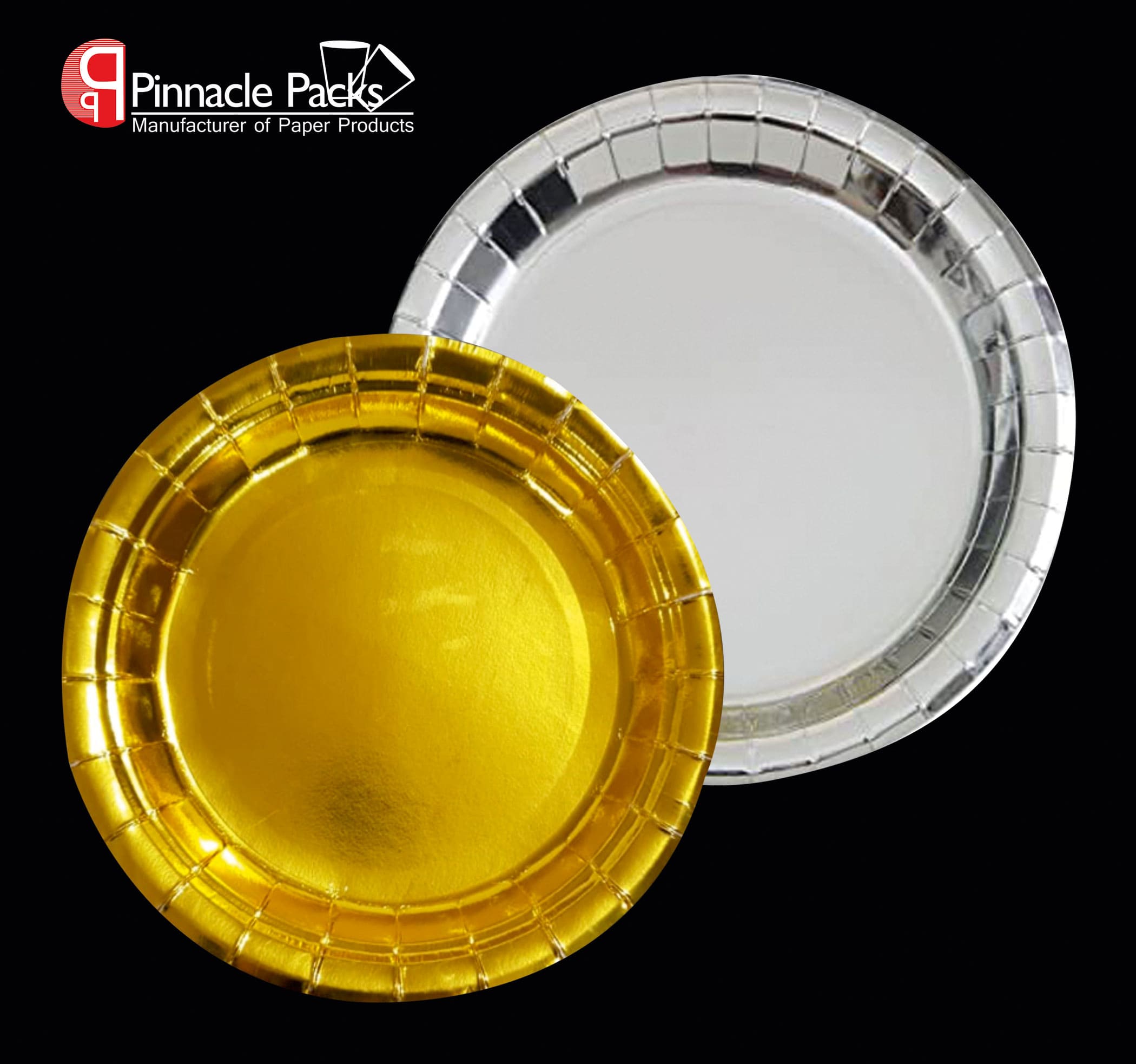 Disposable Golden – Sliver Foil Paper Plate